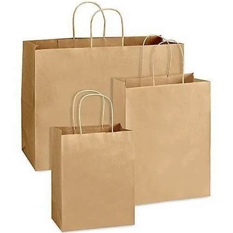 Brown Handle Paper Carry Bag For Grocery Capacity Kg At Rs In