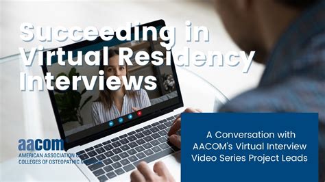 Succeeding In Virtual Residency Interviews Youtube