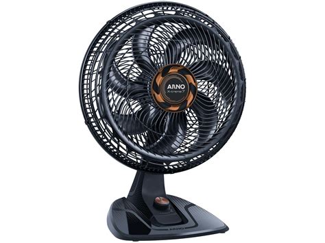 Ventilador Arno X Treme 7 - Ventilador de Mesa Arno X-Treme 7 40cm 7 Pás 3 Velocidades Cinza e Cobre