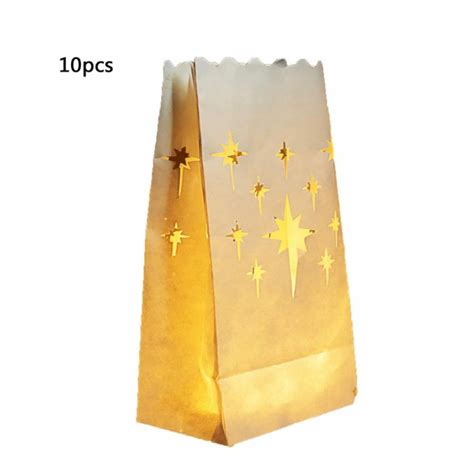 Pcs White Luminary Bags Flame Resistant Candle Bags Tea Light