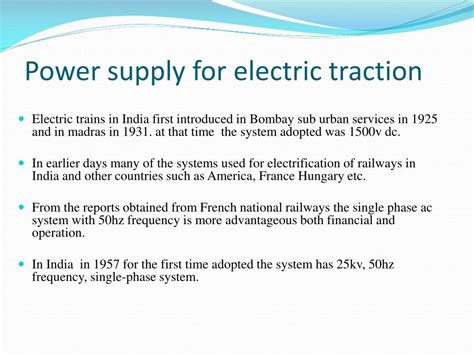 Ppt Electric Traction System Powerpoint Presentation Free Download