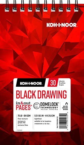 Koh I Noor Black Drawing Paper Pad With In And Out Pages Lb Gsm