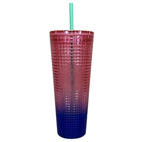 Starbucks Kitchen Starbucks Summer Watermelon Pink Blue Grid