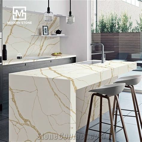 Calcutta Gold Quartz Countertops, Calacatta Gold Kitchen, Calacatta ...