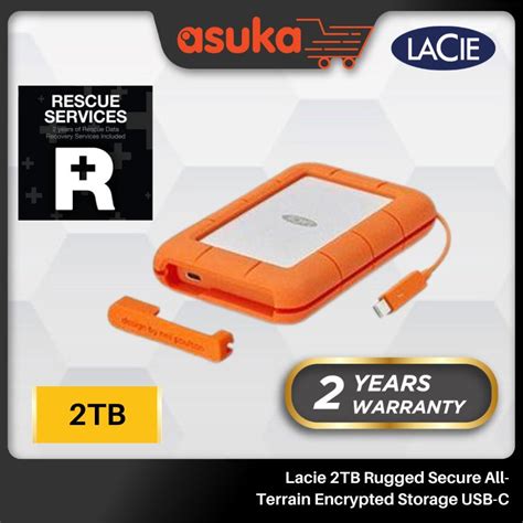 Lacie 2tb Rugged Secure All Terrain Encrypted Storage Usb C