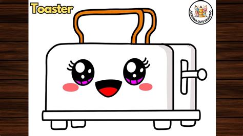 How To Draw A Toaster Easy Step By Step To Follow Arshaka Cute