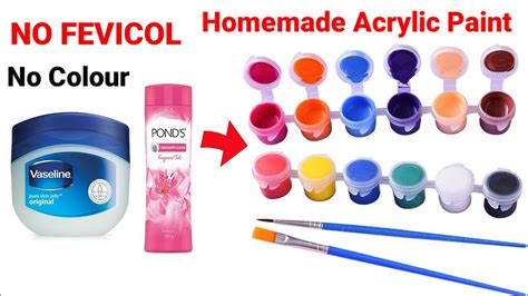 How To Make Acrylic Paint At Home Homemade Acrylic Paint Colour Homemade Paint Home Made Colour