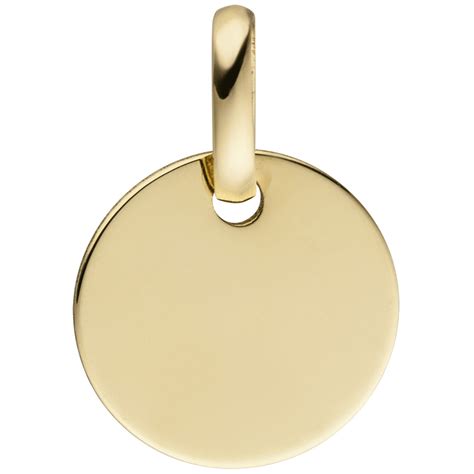 Juwelier Gr Tzmacher Anh Nger Rund Gold Gelbgold Goldanh Nger