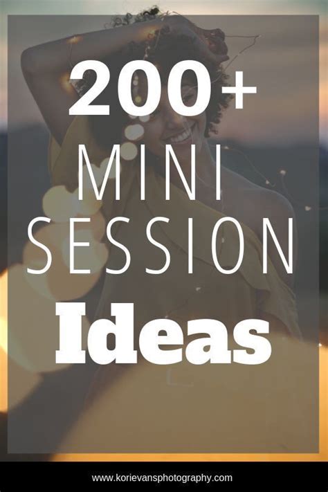 300 Mini Session Ideas With Pricing Guide Help — Kori Evans Photography Photography Mini