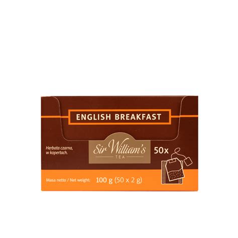 Herbata Czarna SIR WILLIAM S TEA English Breakfast 50 Saszetek Cena