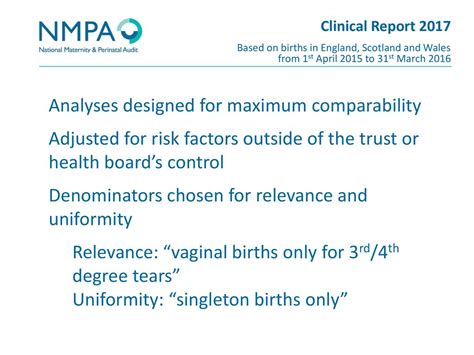 Introduction To The National Maternity And Perinatal Audit Ppt Download