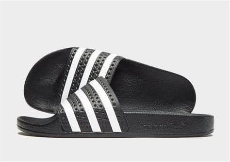 Black Adidas Originals Adilette Slides Womens Jd Sports Uk