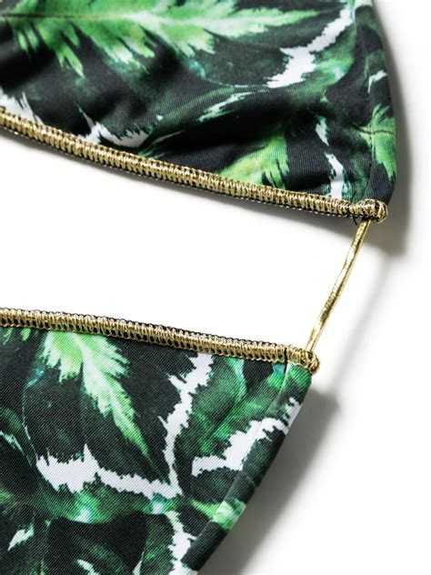 Reina Olga Green Sam Leaf Print Bikini Reina Olga