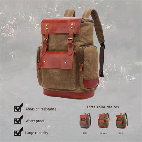 Vintage Canvas Leather Backpack – Infinityloyal