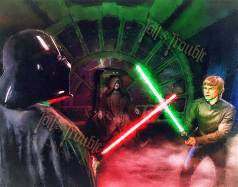 Luke Vs Vader Star Wars Art Poster Prints Return Of The Jedi Poster Canvas Wall Art Print