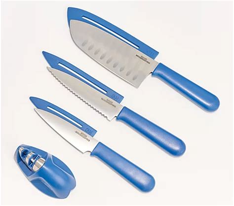 Good Housekeeping Set of 3 Kitchen Knives With Sharpener - QVC.com