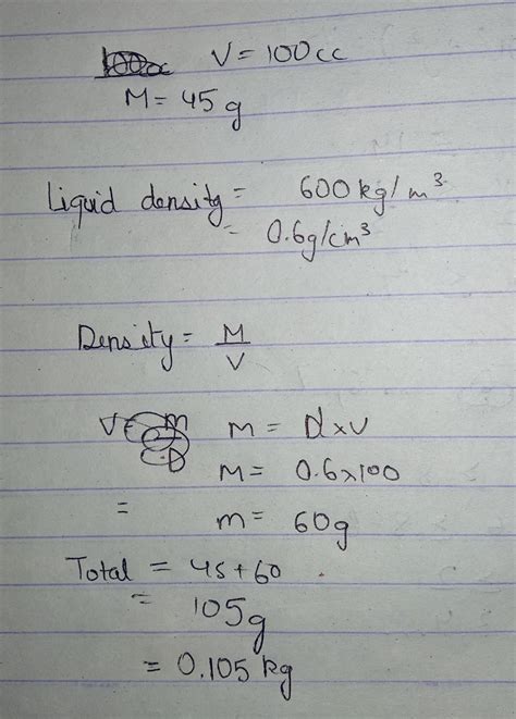 The Capacity Of An Rd Bottle Is Cc And Its Mass Is G Find The