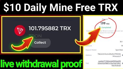 Earn And Mine Free Trx Tron New Website Register To Get 20000 Trx