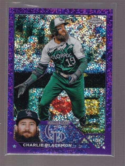 Topps Chrome Purple Refractor Charlie Blackmon For