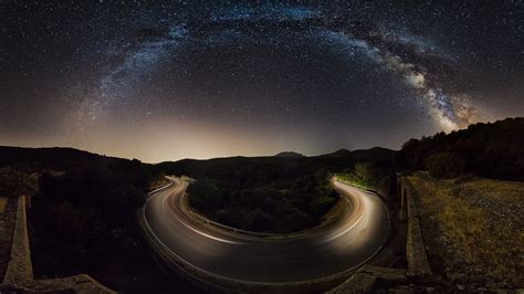 Long Exposure Galaxy Milky Way Comet Coast Fence Bay Landscape