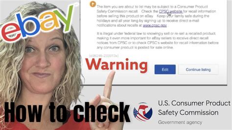 Recall Alert On Ebay Item How To Check Consumer Product Safety Commission Cpsc Website For