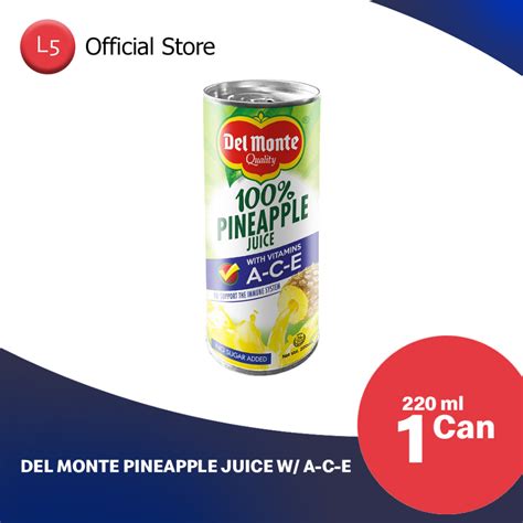 Del Monte Pineapple Juice With Vitamin A C E Ml Level Five