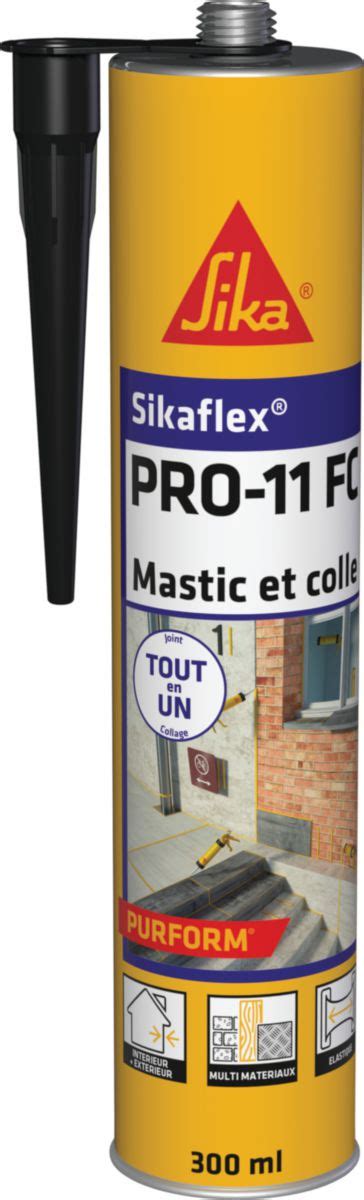 Sika Mastic Colle Polyuréthane Sikaflex Pro 11 Fc Noir Cartouche De 300ml Panofrance