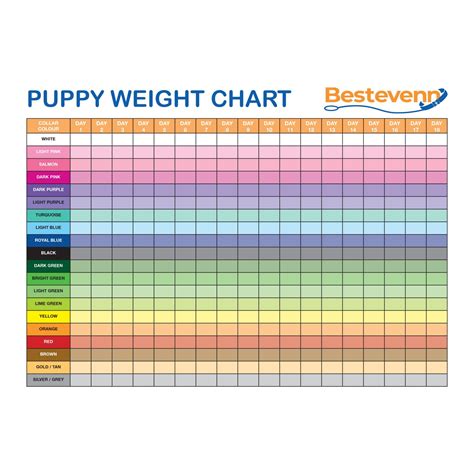 Puppy Weight Chart Template (Word)