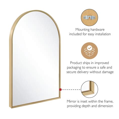 Maeve Arched 36 Inch Wall Mirror Gold ǀ Bath ǀ Today s Design House