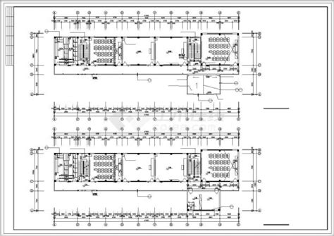 某四层小学教学楼全套建筑施工cad图，共七张教育建筑土木在线