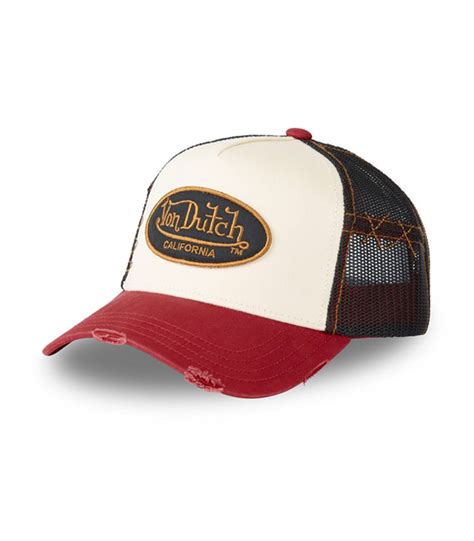 Von Dutch Logo Cap Greyred