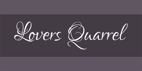 Lovers Quarrel Font Free by TypeSETit » Font Squirrel