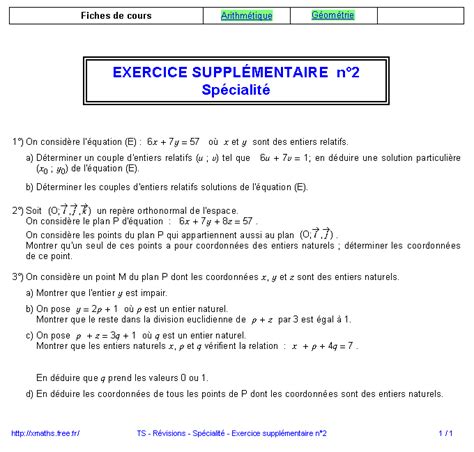 Xmaths Révisions pour le Bac Terminale S Exercices