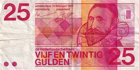 Banknote Netherlands 25 Gulden Jan Pietersz 1971 P 92a