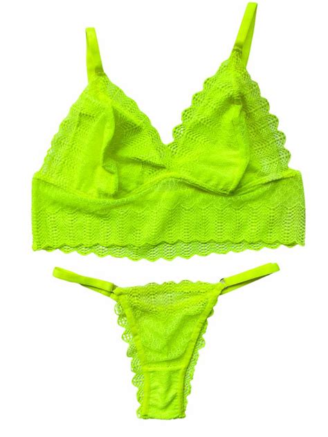 Conjunto Toper Neon Forrado Site Exclusivo De Lingerie