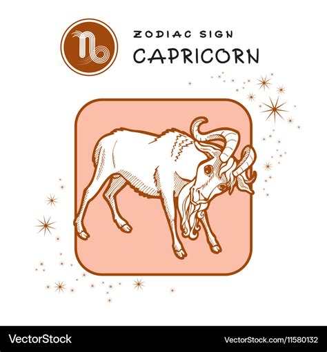 Capricorn Zodiac Sign Royalty Free Vector Image