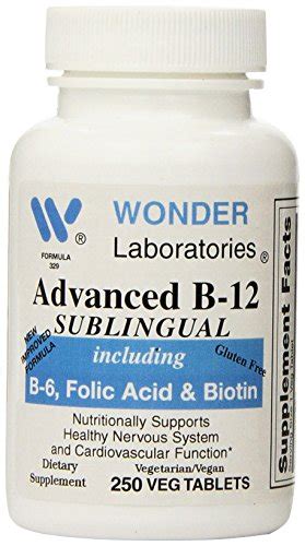 SUBLINGUAL VITAMIN B12 1000 MCG B6 5MG FOLIC ACID 400 MCG