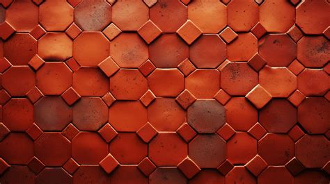 Fondo Baldosas De Terracota Hexagonales Con Textura Roja Fondo Patr N