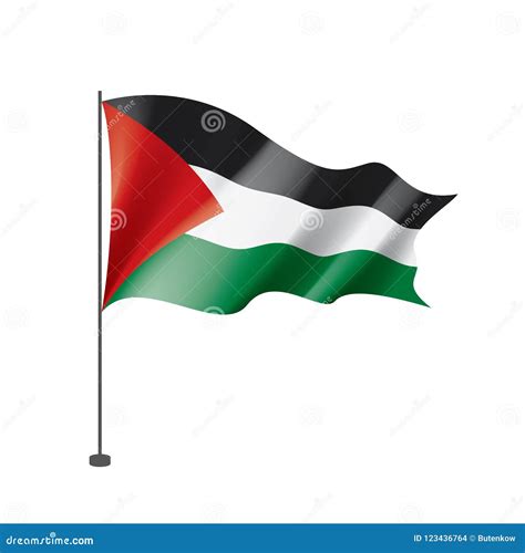 Palestine Flag Vector Illustration On A White Background Stock Vector Illustration Of Icon