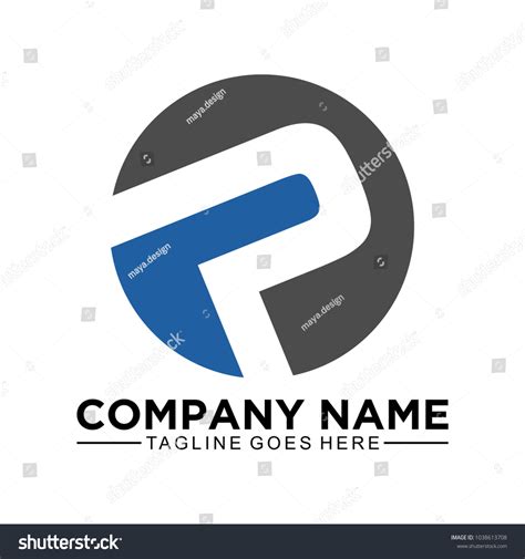 Circle P Logo Template Stock Vector Royalty Free 1038613708