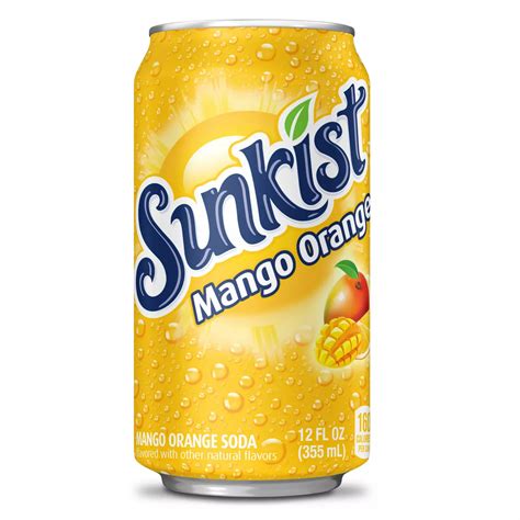 Sunkist Mango Orange Soda 12 Oz Cans Shop Soda At H E B