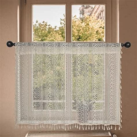 Amazon Bentrilisa Boho Crochet Window Tiers Curtains For Kitchen