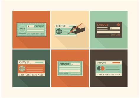 Retro Blank Check Vector Set - Download Free Vector Art, Stock Graphics ...