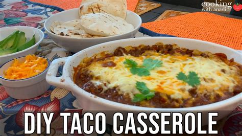 Easy Cheesy Ground Beef Taco Casserole A Simple 30 Minute Taco Bake Recipe Youtube