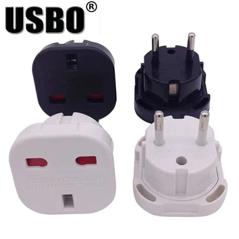 Supply Black White 10A 16A 250V Europe Universal Travel Adaptor Plug UK