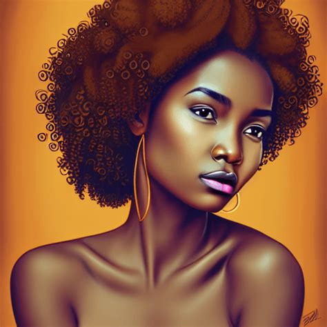 Beautiful Brown Melanin Skin Woman Soulful Portrait 4k · Creative Fabrica