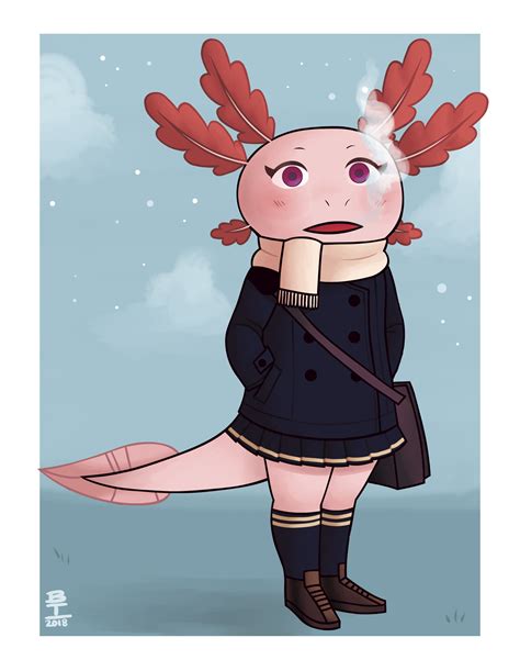 The Big Imageboard Tbib Amphibian Anthro Axey Wazzaldorp Axolotl