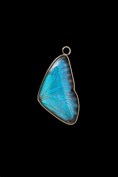 Blue Morpho Pendant, Full wingspan | Blue Morpho Jewelry