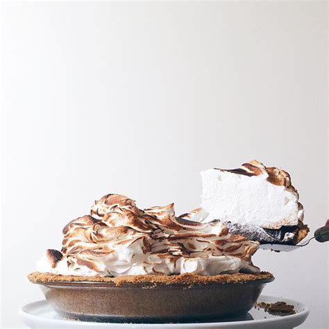 S Mores Pie With Graham Cracker Crust Chocolate And Toasted Marshmallow Meringue By