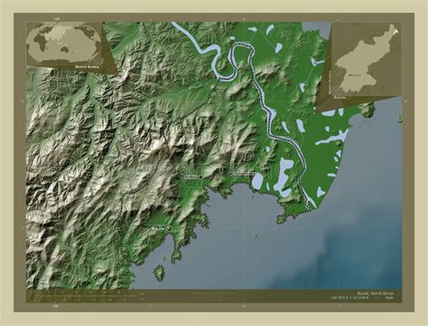 Rason, North Korea. Wiki. Labelled Points of Cities Stock Illustration ...